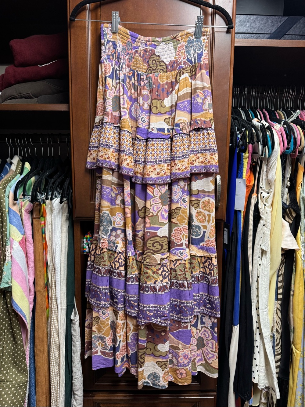 Spell Dancing Valley Ra-Ra Maxi Skirt in Violet - like New - Sz XS